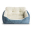 Vibrant Life Puppy Dog Bed, Plush Bolster Dog for Small Dogs, Small, 21" X 17", Blue