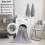 Jessy Home 4 Pack Oversized Bath Sheet Towels 700 GSM Ultra Soft Light Gray Bath Towel Set