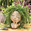 Face Head Planter Succulent Plant Flower Pot Resin Container with Drain Holes Flowerpot Figure Garden Decor Tabletop Ornament