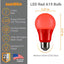 22-Watt Equivalent A19 LED Red Light Bulbs Medium E26 Base in Red (6-Pack)