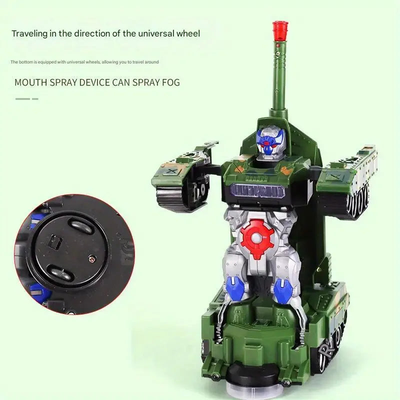 Kids Toys, Toddler Toys,Transformable Tank Robot Toy with Light & Sound, Automatic Obstacle Avoidance, Birthday Christmas Gift for Boys Girls 3+