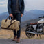 Gynky Duffle Bag for Travel Bag 46L Large Expendable Duffle Bags for Men Weekender Bag with Trolly Sleeve for Business Trip Travel Camp Gym, Khaki