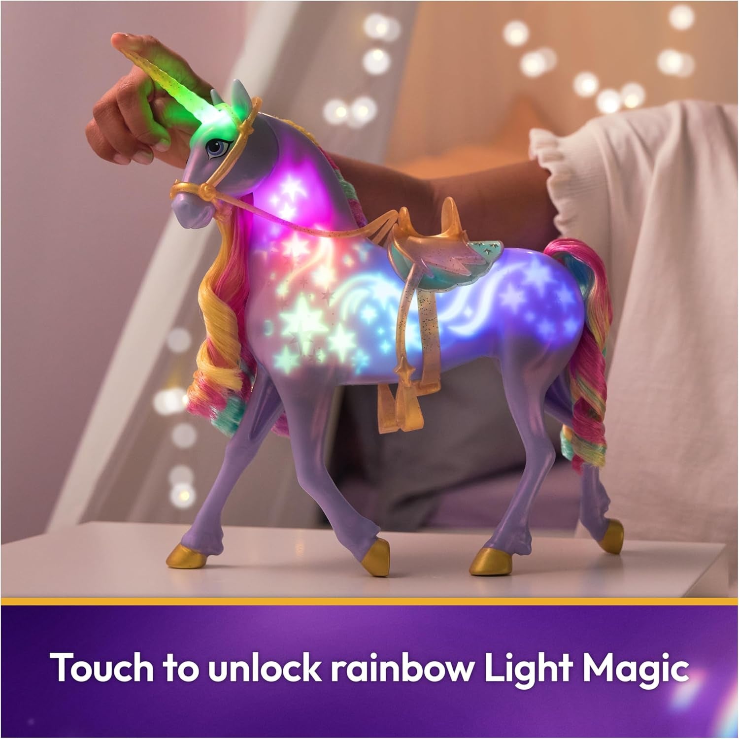 Unicorn Academy, Interactive Rainbow Light-Up Wildstar with Lights, Sounds & Music, Dolls & Unicorn Toys for Girls Ages 4 and Up