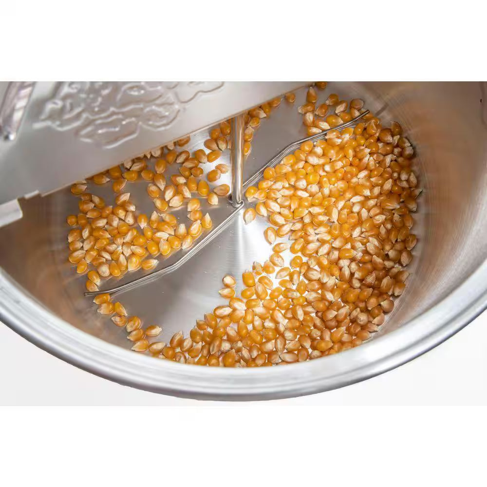 10-Piece Aluminum Silver Stovetop Popcorn Popper Set with Popcorn and Tubs