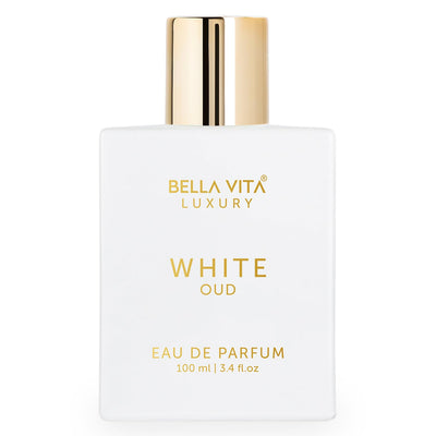 Bellavita Luxury White Oud Eau De Parfum | 100 Ml (3.4 Fl.Oz.) | Perfume for Men and Women | Fruity, Artemisia Lemon, Freesia, and Tobacco Notes | Long Lasting Unisex Fragrance