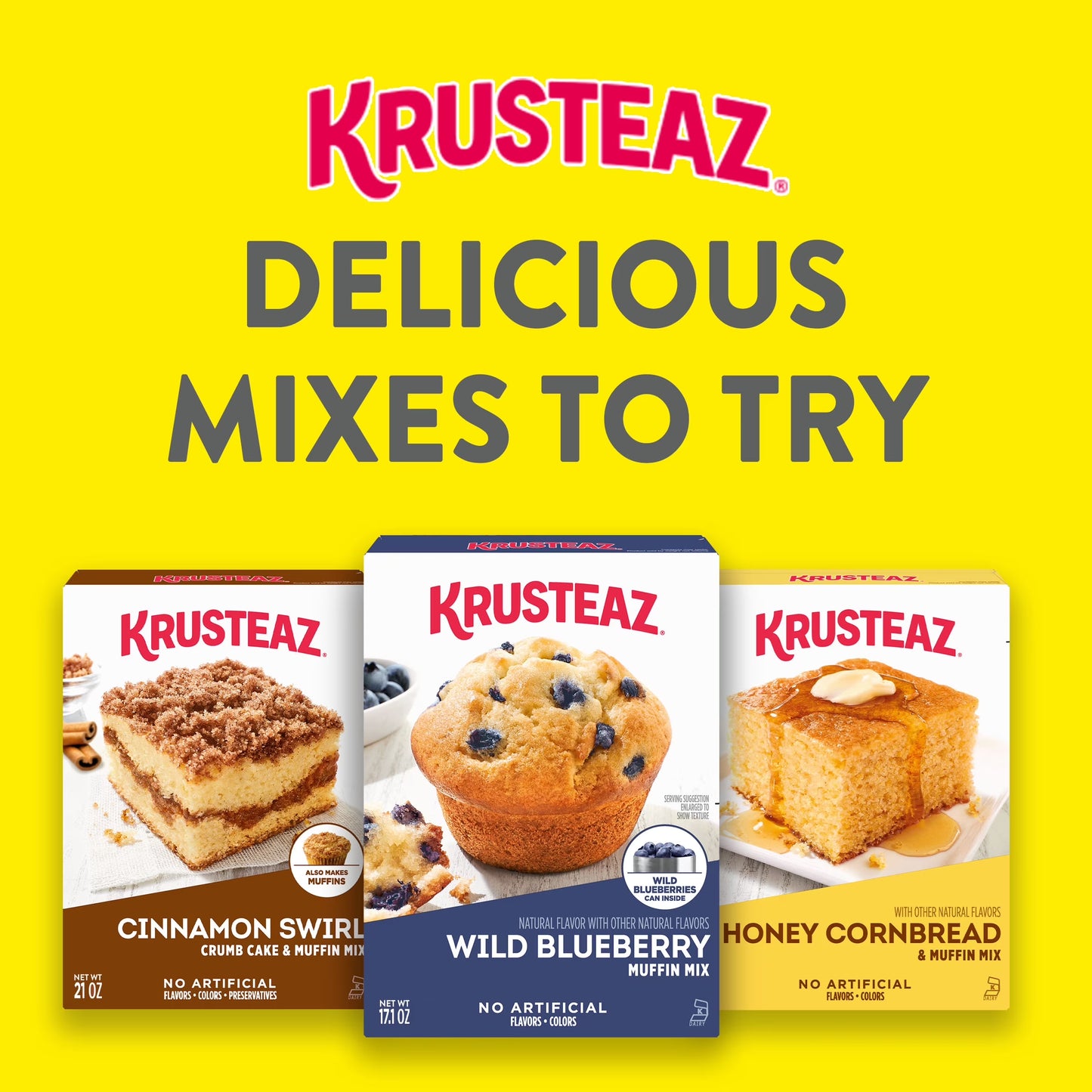 (6 Pack) Krusteaz Meyer Lemon Pound Cake Mix, Pound Cake Baking Mix with Lemon Flavored Glaze, 16.5 Oz Box​