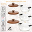 Moss & Stone 3-Piece Kitchen Glass Casserole Dish Set with Lids, Oven & Microwave Safe