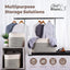 CHAT BLANC Cotton Rope Baskets for Organizing | 15”X10”X9” Storage Baskets for Shelves | Small Laundry Woven Baskets for Storage, Dog Toy Bin, Baby Basket,Off White&Brown 3 Pack