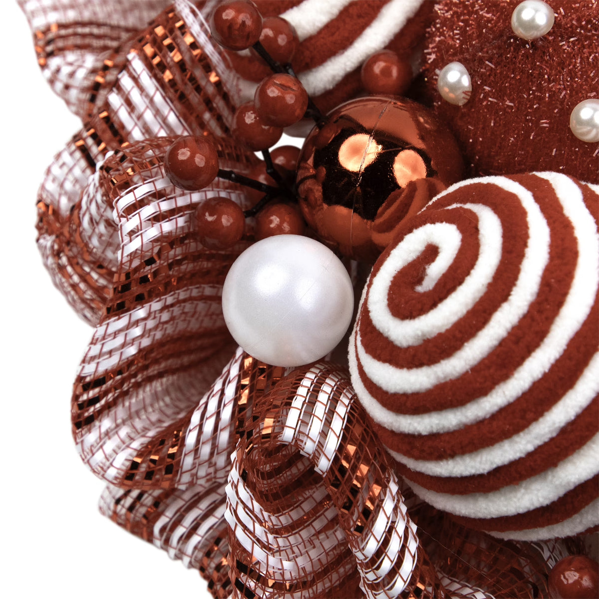 Northlight Peppermint and Berries Small Christmas Wreath - 20" - Unlit
