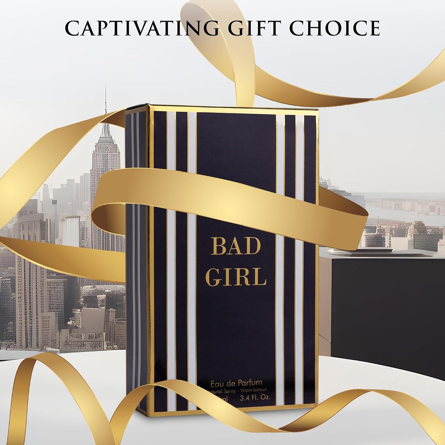 Bad Girl Eau De Parfum for Women - Top Notes of Bergamot & Lemon Blend with Almond & Coffee - Middle Notes of Vanilla, Cinnamon & Cacao - Perfume Suitable for Day & Night - Elegant 100Ml Bottle