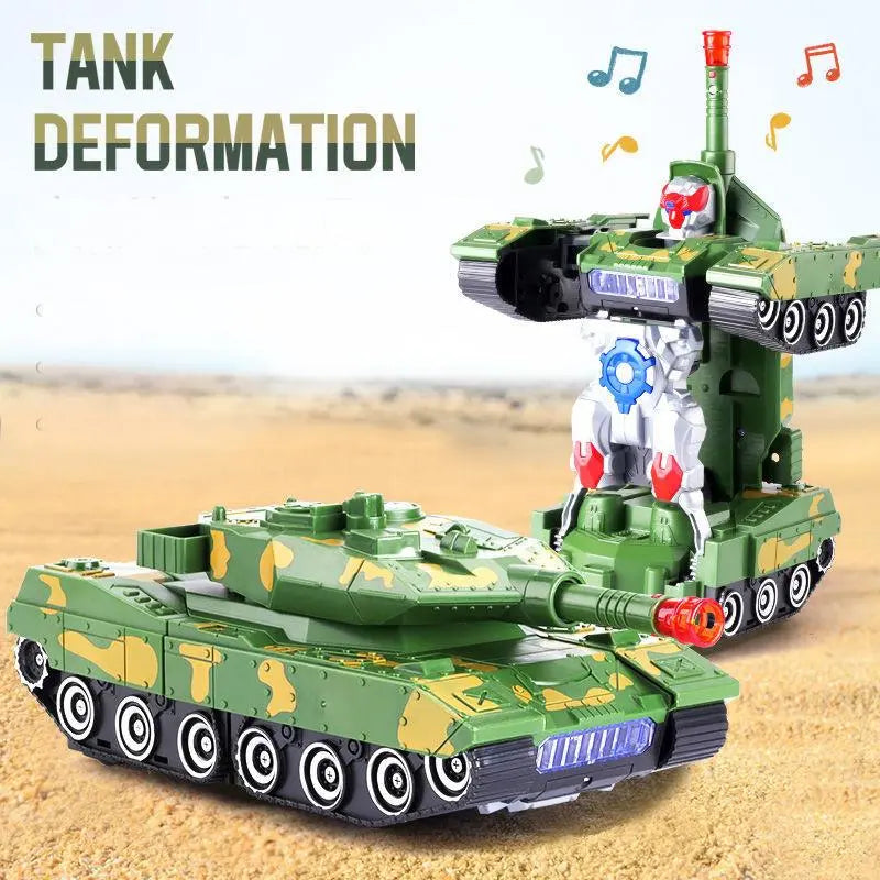 Kids Toys, Toddler Toys,Transformable Tank Robot Toy with Light & Sound, Automatic Obstacle Avoidance, Birthday Christmas Gift for Boys Girls 3+