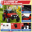 Joyracer 24V 2 Seater Kids Ride on Truck with Remote Control, 4×200W Motor, Electric Battery Powered Toys Car W/ 4 Wheels Spring Suspension, 3 Speeds, LED Lights, Bluetooth Music, Red