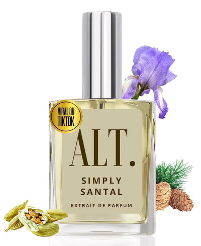 ALT. FRAGRANCES Simply Santal - Inspired by Sant. 33 Perfume, Unisex Perfume, Extrait De Parfum, Long Lasting Fragrance, Sandalwood Leather Scent, 60Ml