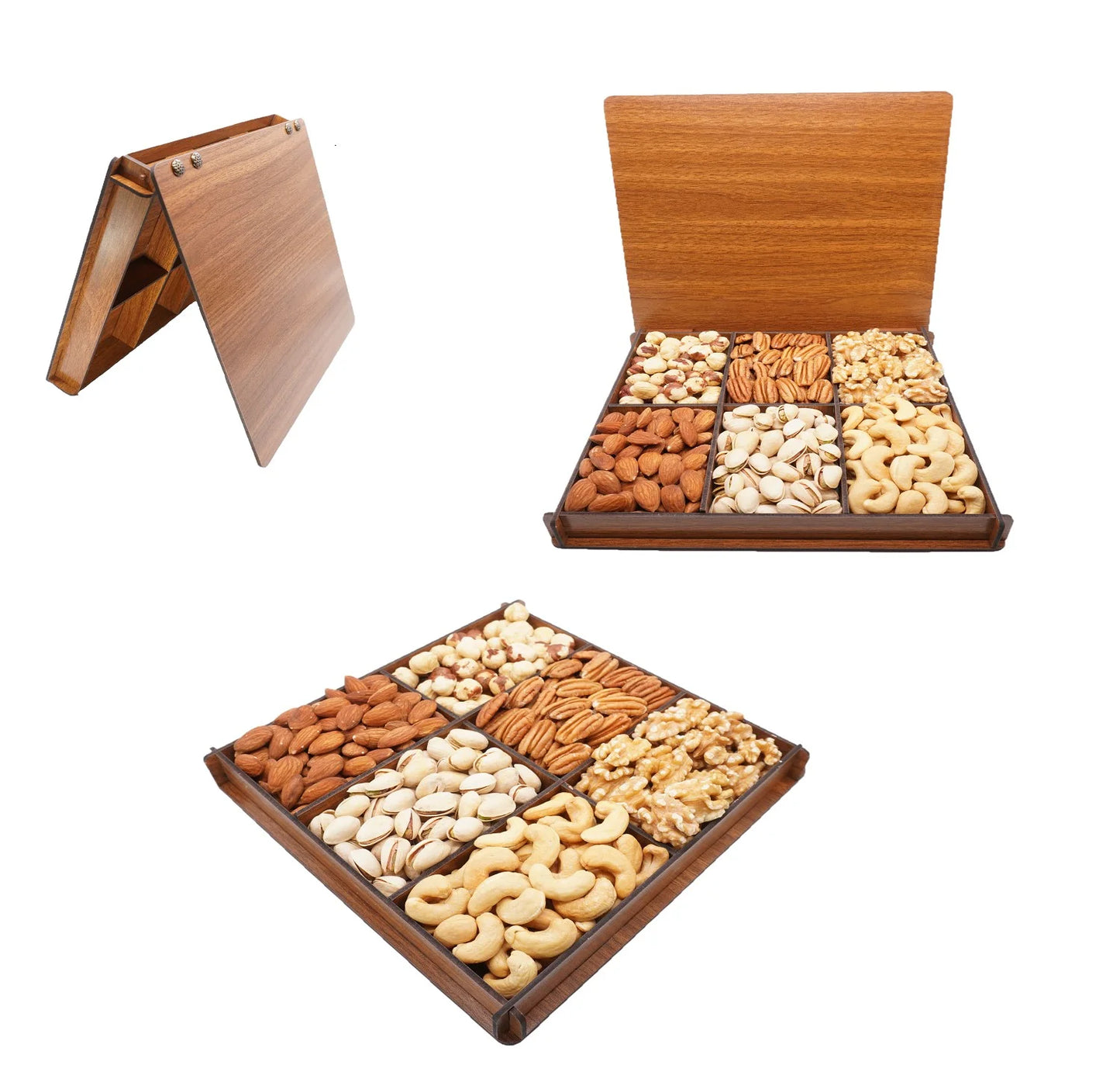 Nuts Basket, Gourmet Food Fresh Gift Ideas for Business, Customer Box, Birthday, Secret Garden'S