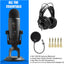 Blue Microphones Yeti USB Microphone (Blackout) Bundle with Knox Gear Headphones and Pop Filter (3 Items)