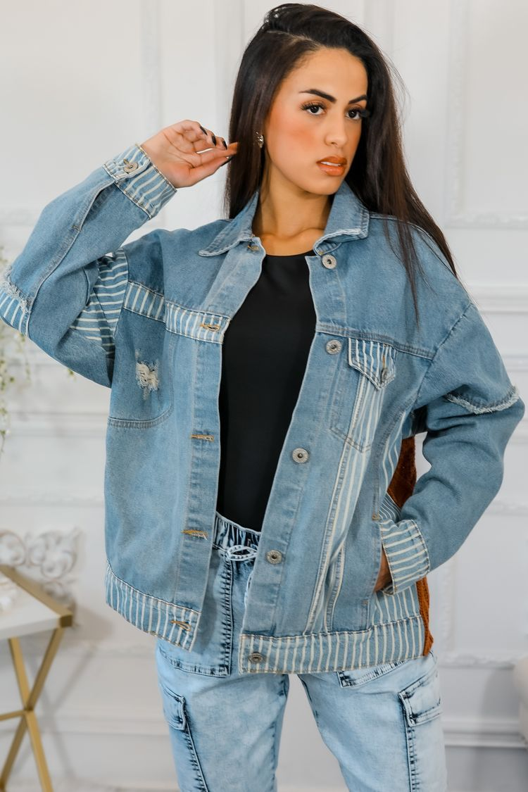 Unique Encounter Oversized Denim Jacket