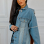 Unique Encounter Oversized Denim Jacket