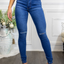 Just a Little Knee Cut High Waisted Great Stretch Jeans