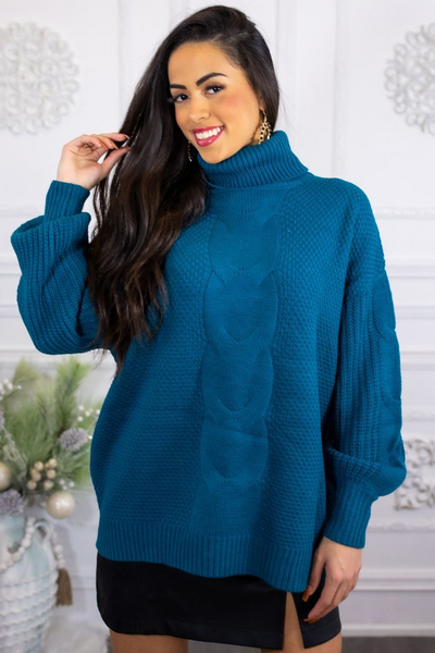 Snug A Bit Turtleneck Loose Fit Sweater