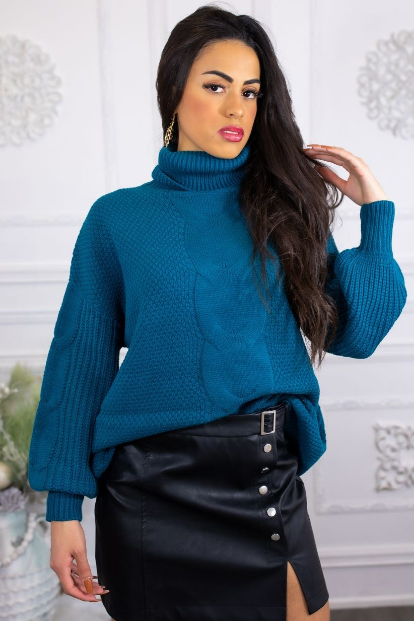 Snug A Bit Turtleneck Loose Fit Sweater