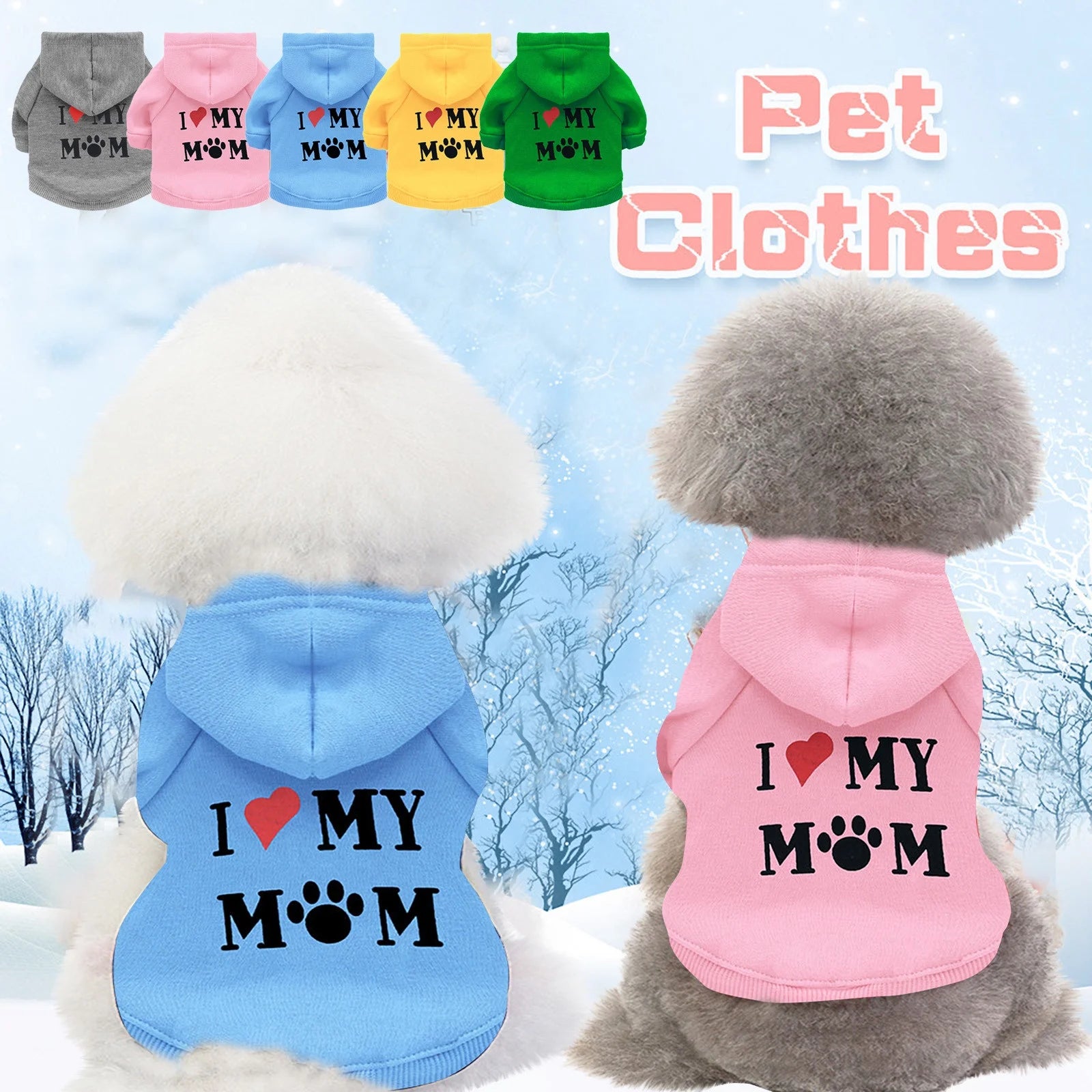 OAVQHLG3B Pet Dog Knitted Sweaters Knitwear Turtleneck Pajamas Soft Winter Warm Puppy Valentine Clothing Christmas Clothes Heart Doggie Apparel for Cats Dogs