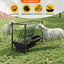 45-Gallon Heavy-Duty Pasture Hay & Grain Feeder with 24 Gallon Feed Pan, Livestock Feeding Trough Quick to Assemble, Feeding Goats, Calves, Cow, Horse for Farms