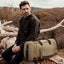 Gynky Duffle Bag for Travel Bag 46L Large Expendable Duffle Bags for Men Weekender Bag with Trolly Sleeve for Business Trip Travel Camp Gym, Khaki