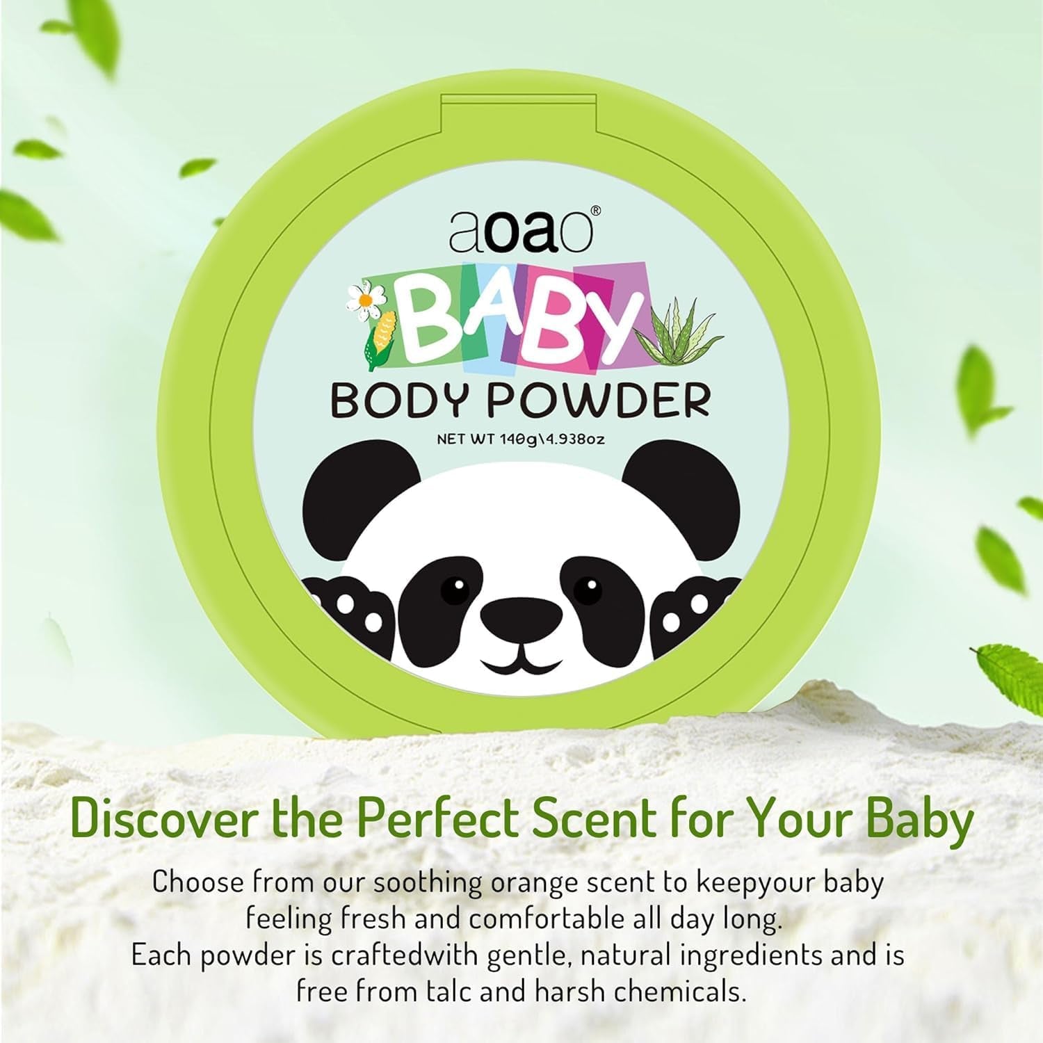 Cornstarch Baby Powder, Soothe & Protect Diaper Area, No Talc Hypoallergenic Dusting Powder, Help Prevent Diaper Rash with Zinc Oxide & Aloe, Gentle Absorb Sweat & Anti-Chafe for Sensitive Skin, 2Pack