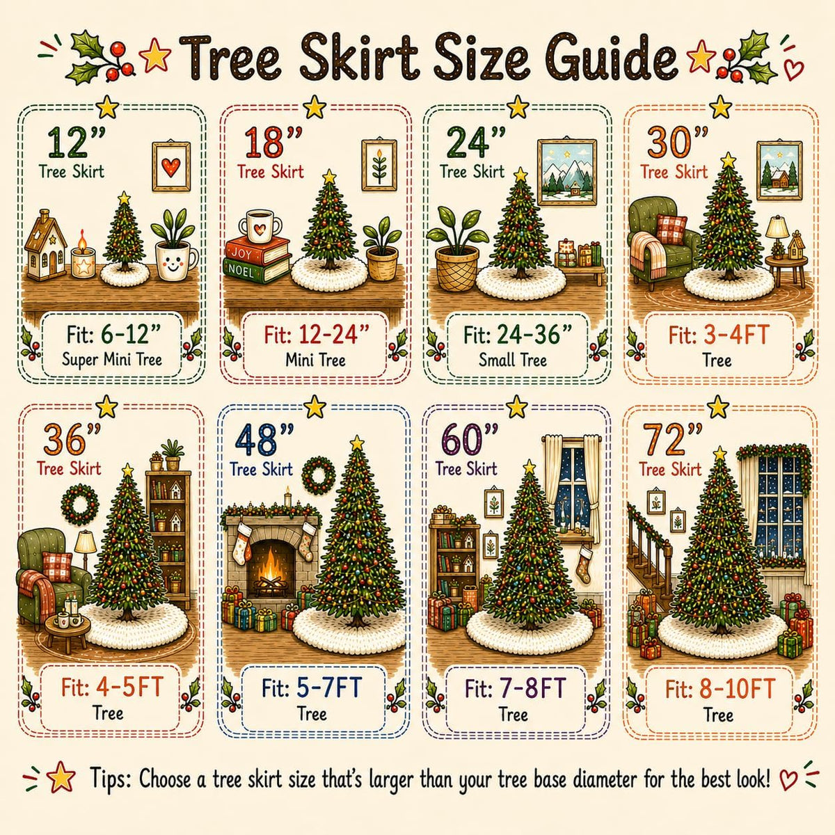 Christmas Tree Skirt, 60” Large White Tree Skirts with Soft Faux Fur Plush for Christmas Tree Decorations, White Christmas Tree Skirts Xmas Decorations for Indoor Holiday Party Decor