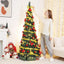 Decoway Pre Lit Christmas Tree: Pop up 6 FT Warm White LED Lights (Yellow)