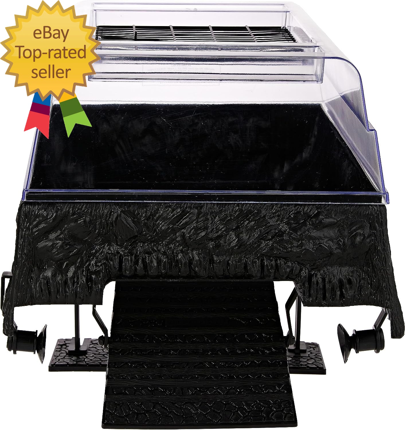 Reptology Turtle Topper – above Tank Basking Platform That Safely Mounts