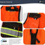 Jksafety Hi Vis Reflective Safety Vests for Men Women High Visibility Vest with Pockets Mesh Fabric Construction Safety Apparel Neon Vest for Work (220-Oblack S)