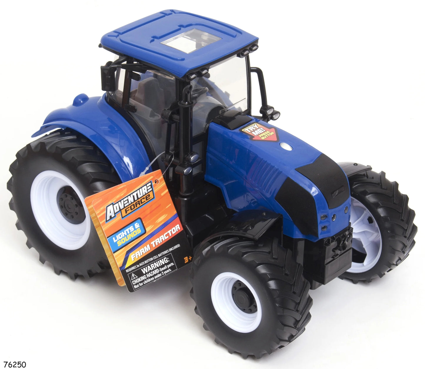 Adventure Force Blue Farm Tractor – Play Vehicle with Lights & Sounds