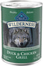 Blue Buffalo Wilderness Adult Wet Dog Food, High-Protein & Grain-Free, Made with Natural Ingredients, Duck & Chicken Grill, 12.5-Oz. Cans, 12 Count
