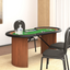 XL 10-Player Poker Table with Chip Tray Green 63"x31.5"x29.5"