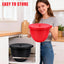 Selftek 2 Pcs Silicone Bowl Liners for 7 Qt Kitchenaid Mixers - Accessories and Attachments for Cooking and Baking, Heat-Resistant & Easy to Clean, 2 Liners with Lids (Red & Black)