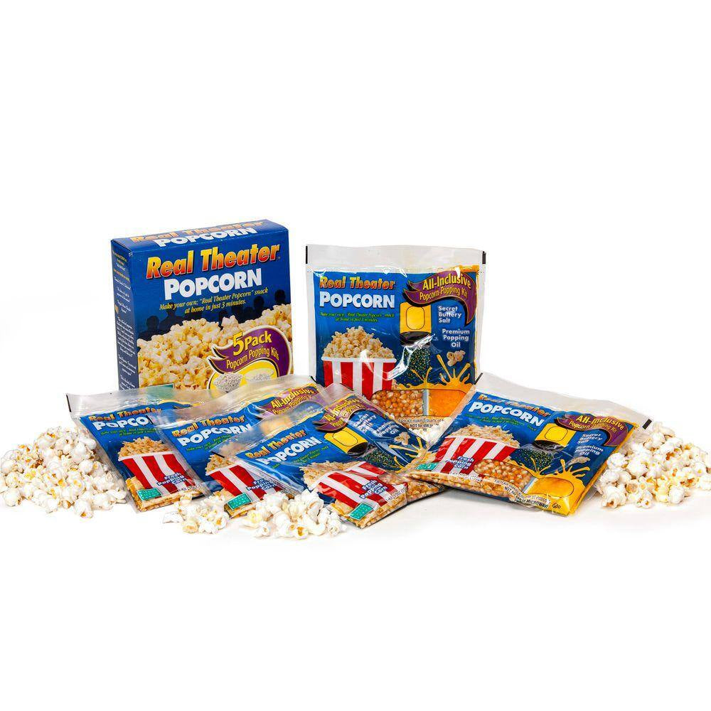 10-Piece Aluminum Silver Stovetop Popcorn Popper Set with Popcorn and Tubs