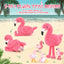 Morismos 18'' Plush Flamingo Stuffed Animal Mommy Stuffed Flamingo with 4 Babies