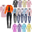 BARWA 11 PCS Doll Clothes 4 Sets Elegant Business Skirt Vest Set Fashion Top and Pants Long Sleeved Coat Office Style Casual for 11.5 Inch Girl Doll | Office Style Casual Fashion Top and Pants Long Sleeved Coat