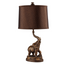 "27"" Bronze Bedside Table Lamp With Brown Shade"