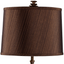 "27"" Bronze Bedside Table Lamp With Brown Shade"