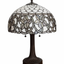 "23"" Dark Brown Metal Two Light Candlestick Table Lamp With White Shade"