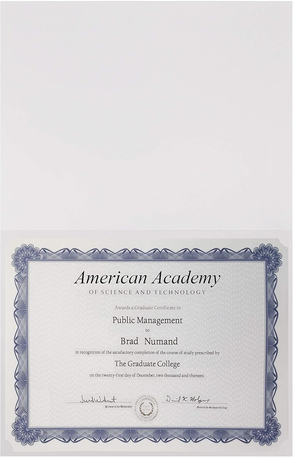Better Office Products 25 Pack White Certificate Holders, Diploma Holders, Document Covers with Gold Foil Border, for Letter Size Paper, 25 Count, White
