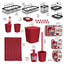Hearth & Harbor 27 Piece Bamboo Bathroom Sets, Christmas Bathroom Accessories Set with Bathroom Rugs and Shower Caddy Set