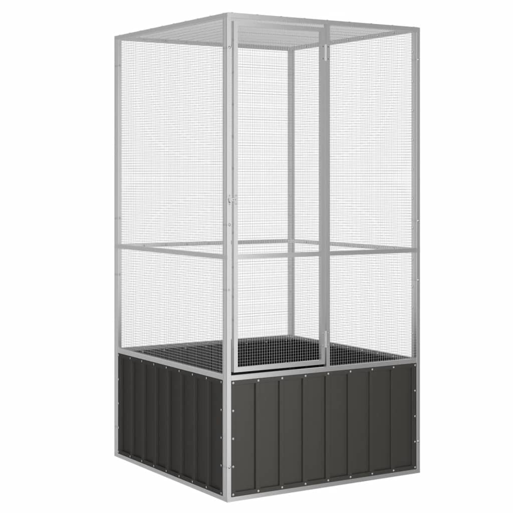 XL Bird Cage Anthracite 43.7"x42.1"x83.3" Galvanized Steel