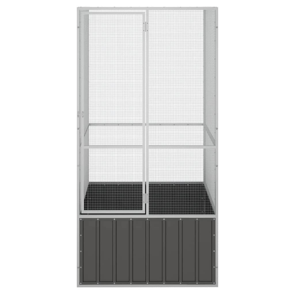 XL Bird Cage Anthracite 43.7"x42.1"x83.3" Galvanized Steel