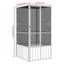 XL Bird Cage Anthracite 43.7"x42.1"x83.3" Galvanized Steel