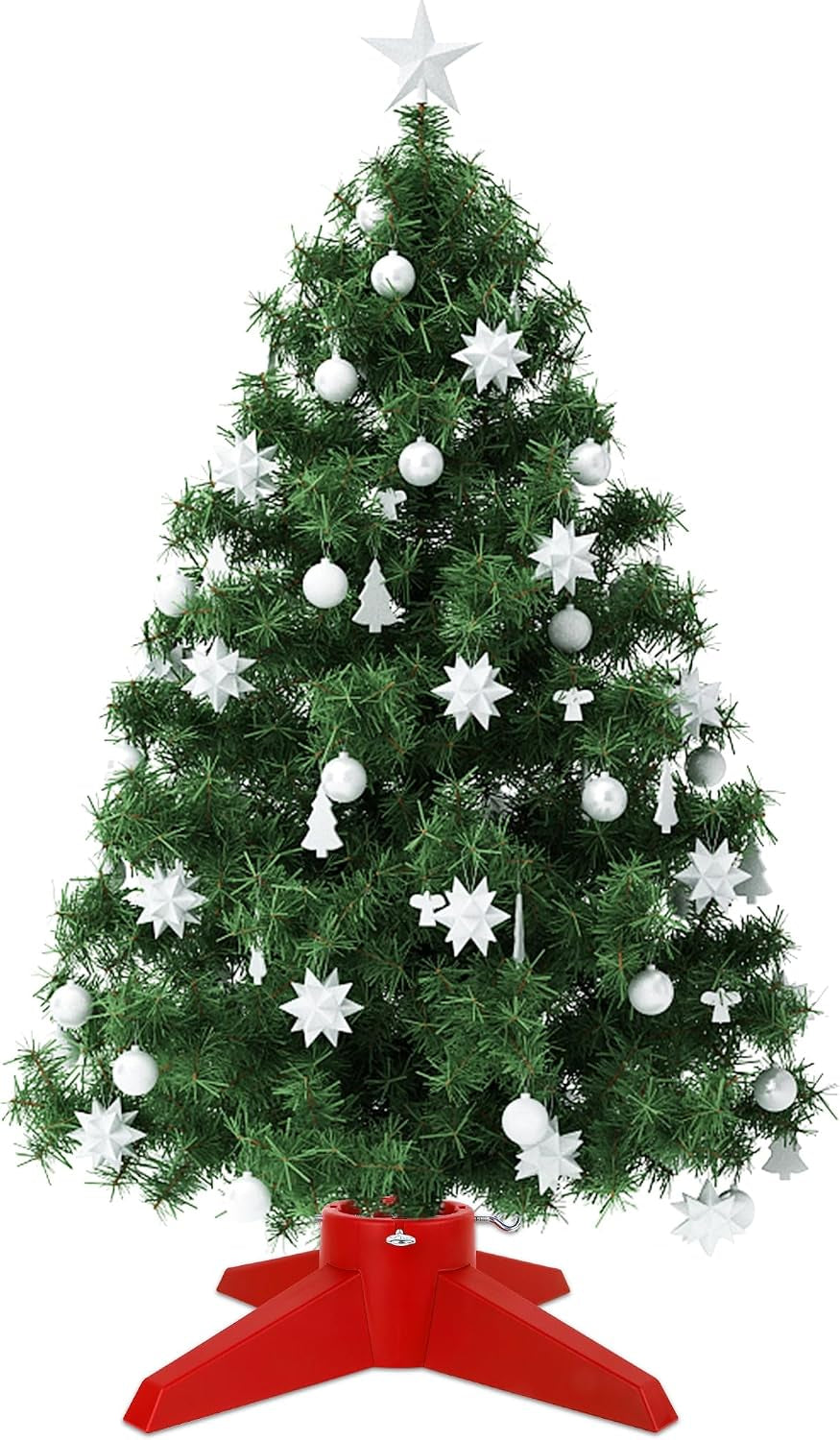 Christmas Tree Stand, Xmas Tree Base Stand, Christmas Tree Holder for Real Trees, Fits up to 8FT Real and Artificial Trees, Red