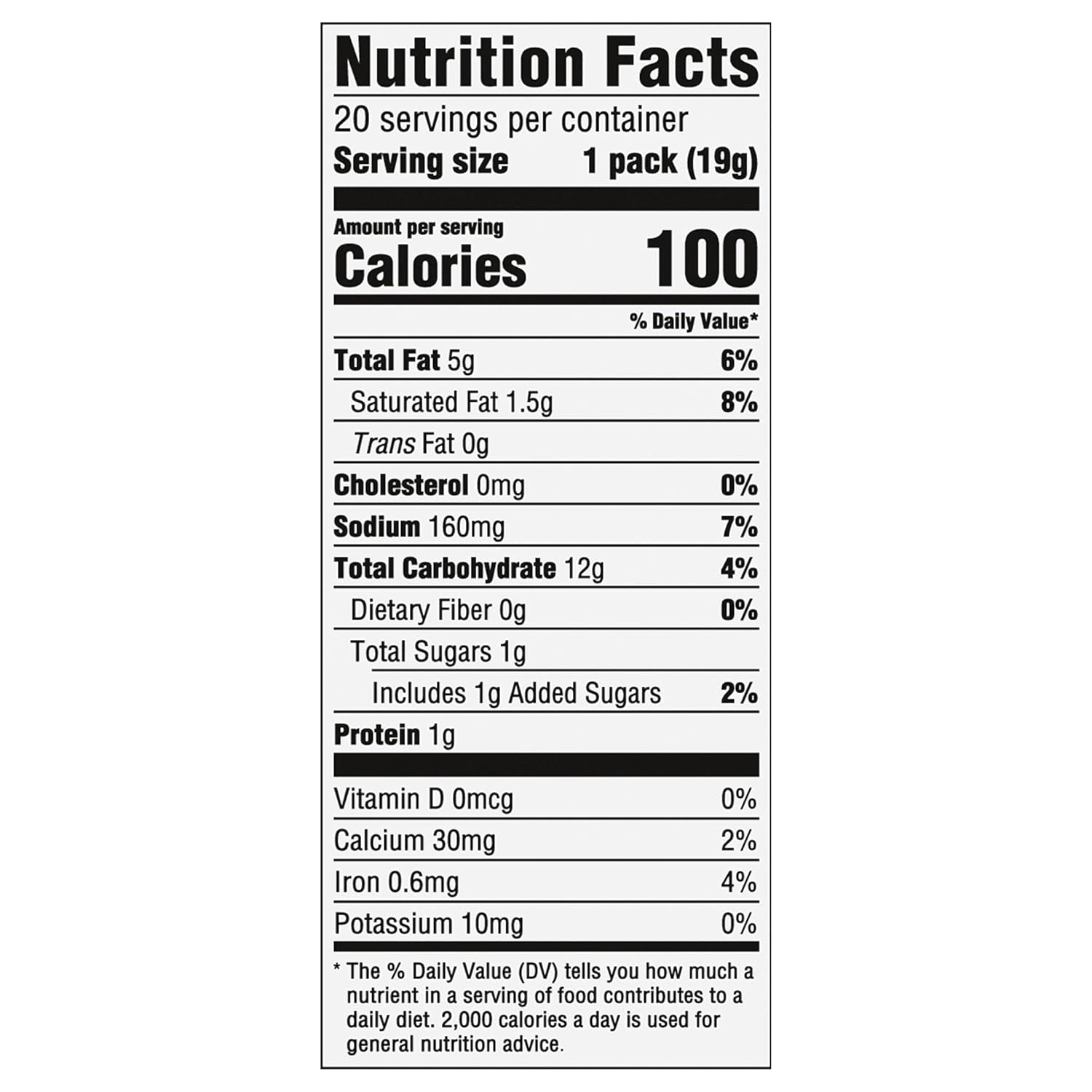 RITZ Original Crackers, 20 Snack Packs (6 Crackers per Pack)