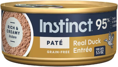 Instinct Pate Entrees, Wet Canned Cat Food, Grain-Free - Real Duck, 5.5 Oz. Cans (Pack of 12)